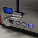 Toaster 4 Slice, KitchMix Bagel Stainless Toaster with LCD Timer, Extra Wide Slots, Dual Screen, Removal Crumb Tray (Red)