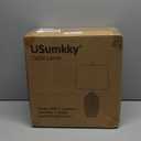 24.5" Vintage Ceramic Table Lamp - Single Farmhouse Rustic Bedside Lamp with Natural Textured Finish, Nightstand Lamps for Living Room, Bedroom, End Table, Office White and Brown