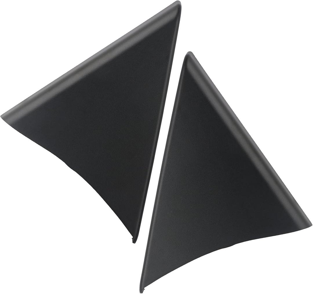 APPERFiT Front Door Upper Trim Panel Triangle Cover Compatible with 2007-2013 Chevrolet Chevy Avalanche Silverado Suburban Tahoe, GMC Sierra Yukon Replaces 25857289 25857294 (Size 7.75'', Black)