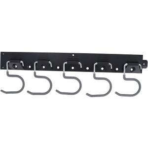 Garage Organizers Set Wall Mounted Broom Storage Garden Tool Organizer Heavy Duty Plastic Metal Hooks Garage Organizer Wall Hanger Random Color