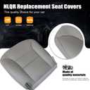 NLQR Driver and Passenger Side Bottom & Back Seat Covers Replacement Leather Gray Compatible with Chevy Silverado Tahoe Suburban GMC Sierra Yukon 1995 1996 1997 1998 1999
