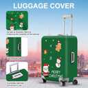 ANNA QUEEN Merry Christmas Luggage Cover, Holiday-Themed Protector with Santa, Gingerbread & Snowman, Stretchable & Washable Travel Sleeve for 20-34 Inch Luggage (#28)
