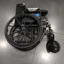 Medline Comfortable Folding Wheelchair with Swing-Back Desk-Length Arms and Swing-Away Footrests, 20”W x 16”D Seat
