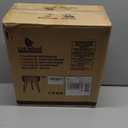 LUE BONA Pleated Vanity Stool, Velvet Upholstered Vanity Stool for Makeup Room, Ottoman Footrest with Metal Legs for Living Room, Bedroom, Black