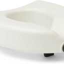 Medline 5" Elevated Toilet Seat Riser W/Microban Antimicrobial Protection for Seniors, Adults & Handicapped – 350 Lbs. Capacity, White