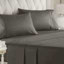 King Size 4 Piece Sheet Set  Comfy Breathable & Cooling Bed Sheets Set  Hotel Luxury Bedding for Women, Men, Kids, Teens, Boys & Girls  Deep Pockets, UltraSoft, Wrinkle Free  OekoTex  Charcoal