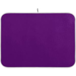 Dish Drying Mat for Kitchen Counter 18 x 24 Inch Absorbent Microfiber Dry Dishes Mats Drainer Mat Deep Purple Dish Drying Pad for Countertops Decor