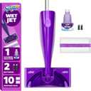 Swiffer WetJet Hardwood and Floor Spray Mop Cleaner Starter Kit, Includes: 1 Power Mop, 10 Pads, Cleaning Solution, Batteries