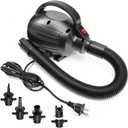 Electric Air Pumps for Inflatables Air Mattress Gymnastics Track Mat Quick Fill Inflator/Deflator for Pool Floats Dock Raft,4 Nozzles, 110-120V AC (400W)