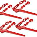 ENJ 4 Pack Lever Load Binder with 2 Grab Hooks, for 5/16 Or 3/8 Grade 70 Transport Chain, Lever Binder with 5,400 Pound Working Load Limit,