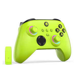 W&O Wireless Controller for With Xbox One, Xbox Series X/S, Xbox One X/S, PC, With RGB LED Light, Mappable Buttons, With 2.4GHZ Wireless Adapter Gamepad (Electric Volt)