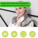 Microwavable Heating Pad for Neck and Shoulders Weighted Warmer Wrap with Moist Heat, Hot & Cold Compress for Pain Relie