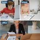 Report Covers - 12 Set Clear Report Covers with Sliding Bar, Report Folders with Clear Cover for A4 and Letter Size Paper, Presentation Folders for School, Office & Home Use