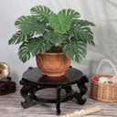 10 Inch Wooden Plant Stand Indoor Chinese Fishbowl Planter Display Stand Wooden Planter Stands Asian Vase Pot Stands for Indoor Vase Flower Pot Fishbowl Oriental Style (10 Inch)