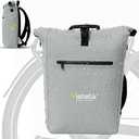 Vistella Cycling 2-in-1 Fully Reflective Bike Pannier Backpack for Rear Rack – Waterproof 25L Bicycle Rack Bag with Padded Laptop Compartment, 360° Visibility for Night Commuting - LANTERN