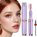 Heated Eyelash Curler, 2-in-1 Clip-Type Design, 3 Temperature Modes, USB Rechargeable Electric Eyelash Curler, Natural Curling 24H Long-Lasting Curl, Gift for Women & Girls, Purple