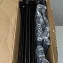 Sakugi Clothes Rack - 33.0" x 12.2" x 79.5" Clothing Rack with Shelves & Wheels, Multi-Functional Wardrobe Closet with Hooks, Sturdy Metal Garment Rack for Bedroom, Laundry, Balcony (Black) (Large)