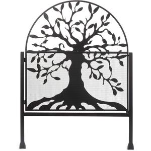 Plow & Hearth Arched Tree of Life Garden Gate | Laser-Cut Design | Metal | Black/Bronze Finish | Versatile | 36" W x 1¼"D x 36" H | Latch Closure