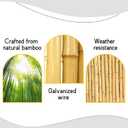 Bamboo Fencing 4ft H x 8ft L x 0.75in D, Bamboo Privacy Fence About 0.75in Diameter, Natural Bamboo Roll Fence, Decorative Bamboo Screen for Backyard, Balcony, Garden, and Pool Area