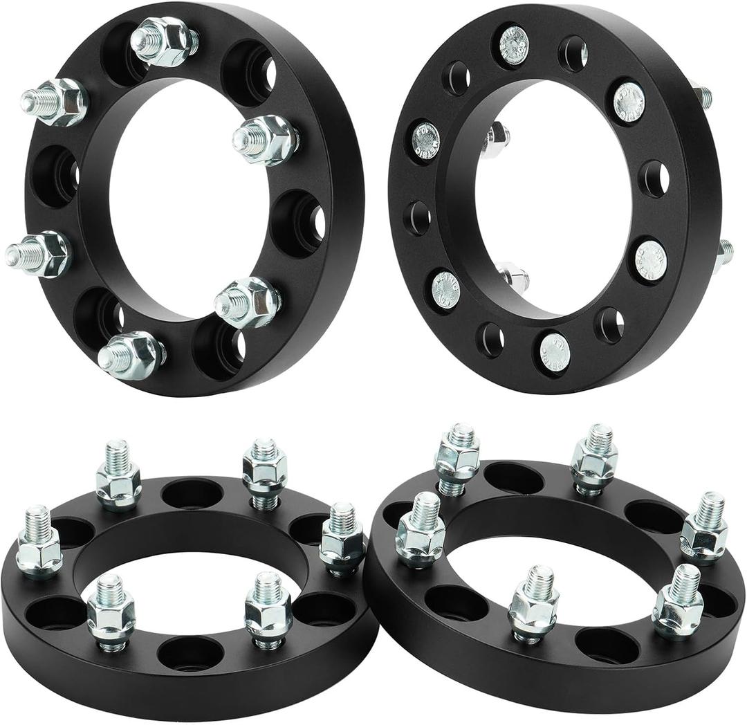 Youxmoto 6x5.5 1''(25mm) Wheel Spacers Fit for Colorado 2004-2014, for Dodge Ram 50 D50, for Ford Ranger 2013-2022, for GMC Canyon 2004-2012, 108mm Wheel Adapters with M12x1.5 Studs