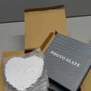 Gersoniel 4 Pcs Blank Sublimation Slates: Mother's Day Heart Gifts 5.9'' x 5.9'' Anniversary Rock Stone Plaque Customized Couple Photo Display Holder DIY Personalize Picture for Heat Press Printing