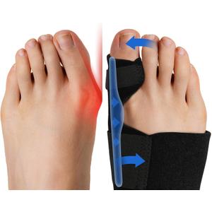 Fittest Pro Bunion Corrector (2pcs), Orthopedic Bunion Splint, Big Toe Separator Pain Relief, Non-Surgical Hallux Valgus Correction, Hammer Toe Straightener, Day Night Support