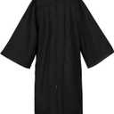 Unisex Matte Graduation Cap and Gown with Stole Honor Cords Set for High School College Bachelor (Black)