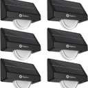 Brightown Solar Step Lights Outdoor Waterproof, 6 Pack Solar Stair Lights for Outside, Multiple Color Modes Step Light Outdoor for Garden Stair, Front Step, Front Porch, Deck, Sidewalk and Patio (Black)