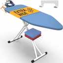 Ironing Board Extra-Wide 57" x 18" Foldable with Wall Hanger
