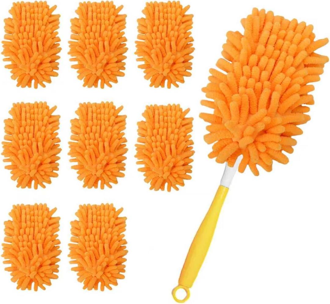 8 Pack Reusable Duster Refill Compatible with Swiffer Hand Duster, 360 Heavy Duty Duster Refills for Cleaning, Office, Ceiling Fan (Handle is Not Included)