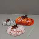 Geetery 3 Pcs Thanksgiving Pumpkin Outdoor Decorations Thanksgiving Yard Stakes 31 Inch Plastic PP Stackable Blessed Thankful Grateful Yard Sign Rustic Autumn Harvest Sign for Garden(Rustic Color)