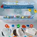 Splash Guard for Bathtub Kids, Longer Silicone Bathtub Water Guard, Toy Tray Caddy Holder for Tub, Bathtub Splash Guard Prevent Water Spills in Bathroom (2.6FT, Blue)