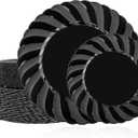 U-QE 60 Pcs Black Plastic Plates for Party  Black Plastic Disposable Heavy Duty  Include 30 10.25" Dinner & 30 7.25" Dessert Plate - Perfect for Parties, Weddings