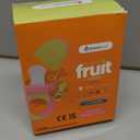 NatureBond Baby Food Feeder/Fruit Feeder Pacifier Nibbler (2 Pack) - Infant Teething Toy Teether Weaning in Appetizing Colors | + Additional Silicone Sacs (Peach Pink and Lemonade Yellow)