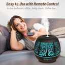 Roonbo Diffusers for Essential Oils Large Room 400ml,Essential Oil Diffuser for Home with R/C,Cool Mist Humidifiers for Bedroom,7 Colors Changed & 3 Mist Mode Waterless Auto Off for Office