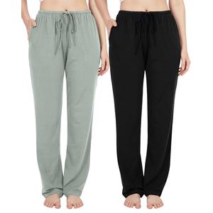 BAMBOO COOL Women Pajama Pants Casual Pj Pants with Pockets Comfy Lounge Sleep Bottoms Workout Yoga Sweatpants M