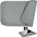 Waterproof Dog Bed Cover Replacement Washable, Easy to Clean, Pet Hair Resistant, Heavy Duty Oxford, Zipper Closure, Indoor/Outdoor Use, Fits 42 Inch Dog Crate - Extra Large XL - 41"x 27"x 4" - Grey