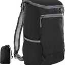 Small Hiking Backpack, Foldable Backpacks Lightweight & Foldable, Hiking Backpack Small for Packable & Camping, Women & Men (Black)