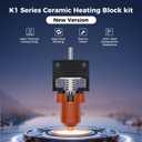 Creality Official 2025 K1/K1C/K1 SE/K1 Max Upgrade Ceramic Heating Block Kit, New Version Terminal with Buckle, 600mm/s High-Speed Hotend with Unicorn Quick-Swap Nozzle for K1 Series 3D Printer