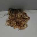 Brown Wig with Bangs,Brown Highlight Synthetic Shoulder Length Curly Wavy Wigs for Women Party Daily Use 13IN