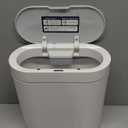 ELPHECO Bathroom Motion Sensor Trash can 2.5 Gallon Automatic Garbage Can, 9.5L Slim Plastic Smart Trash Bin with Lid Bathroom Decor, Sensor Garbage can for Bedroom, Kitchen, Office, White