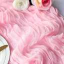 Pink Cheesecloth Table Runner 12 Pack 120 Inch Light Pink Cheese Cloth Table Runner 10ft Long Gauze Table Runners for Wedding Decor Bridal Shower Baby Shower Party Table Decorations