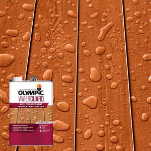 Olympic WaterGuard 1 gal. Woodland Cedar Semi-Transparent Wood Stain and Sealer, 1 Gallon