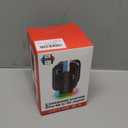 [Switch 2/1 Both] Controller Charger Dock Station, 8 in 1 Dual-Direction Magnetic Vertical Charging Stand for JoyCon 2 Witch Transparent Acrylic Display Base & LED Indicators for Nintendo Switch 2/1 (Clear Clear Stand with RGB light)