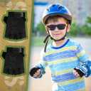 SATINIOR 3 Pairs Kids Half Finger Gloves Non Slip Gel Biking Adjustable Gymnastics Gloves for Girls Boys(Vintage Style,5-9 Years)