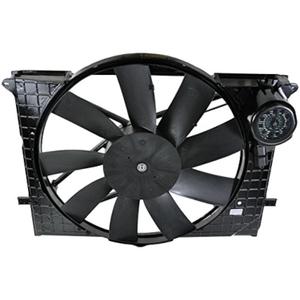 TRQ Radiator Cooling Fan Assembly Compatible with 2000-2001 Mercedes-Benz CL500 2001 CL55 AMG S430 S500 S55 AMG MB3115113
