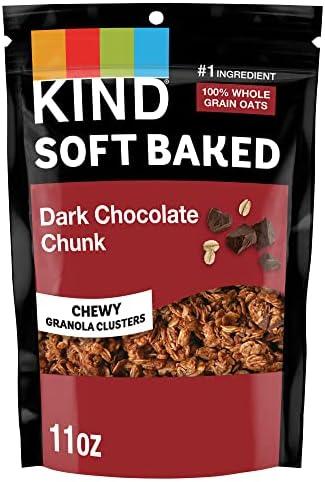 Kind Soft Baked Granola, Dark Chocolate Chunk, Gluten Free, Healthy Snack Mix, 4g Protein, 11oz, 6 Count BB 09/07/26