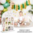 My First Year Photo Board Baby Milestone Signs One Year of Baby Photo Board, Best Babies Keepsake 10x14 Inches Acrylic Sign Decor Fits 2" x 3" Photo A20