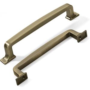 khtumeware 6 Pack 5 Inch Kitchen Cabinet Handles Brushed Antique Brass Cabinet Pulls Drawer Pulls Kitchen Cabinet Hardware Kitchen Handles for Cabinets Cupboard Handles Drawer Handles (5"/128MM Hole Center)