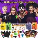 168PCS Halloween Party Favors for Kids, 24 Pack Halloween Stationery Gift Set, Halloween Goodie Bags Fillers Goodie Bag Stuffers for Kids, Trick or Treat, Classroom Prizes Reward